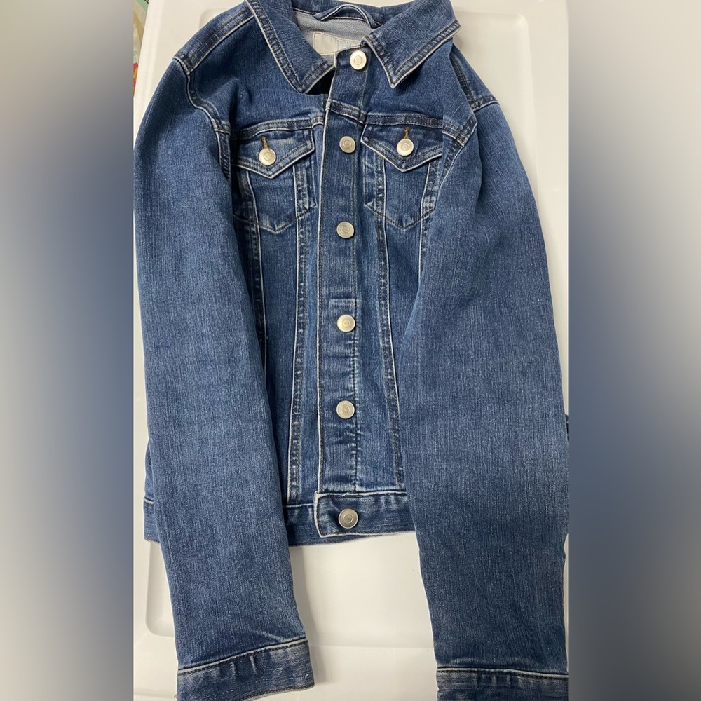 Time And Tru Jean Jacket, Kids, 4/6 S, Used, Denim